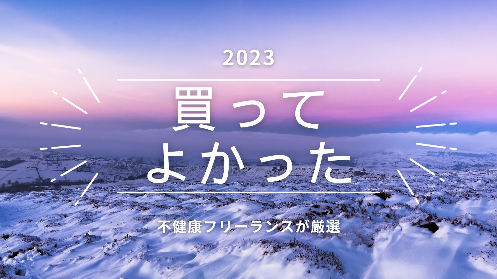 2023年に買ってよかったもの